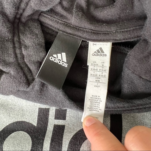 Adidas | Black Mock Neck Hooded Sweatshirt - Picture 9 of 9